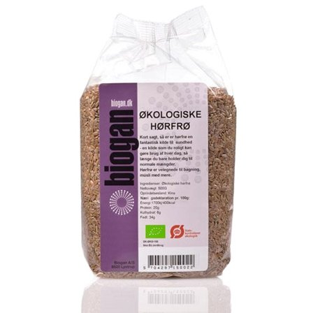 Biogan Hørfrø Ø 500 g, Helse & Madvarer, Kerner & Frø, Frø