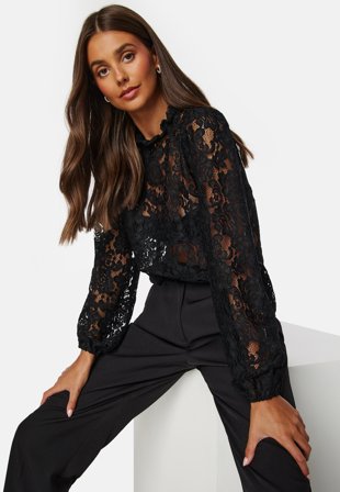 BUBBLEROOM Blanca lace top Black Klær