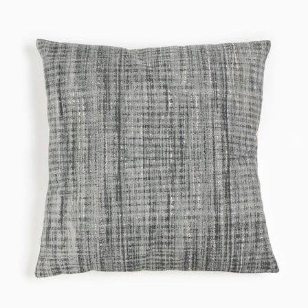 Koristetyyny, 60x60 cm, Puuvilla, Tummanharmaa