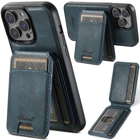 Suteni 2in1 Magsafe Skal med Korthållare iPhone 15 Pro Max - Blå