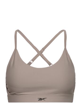 Lux Strappy Sports B Sport Bras & Tops Sports Bras - All Beige Reebok Performance
