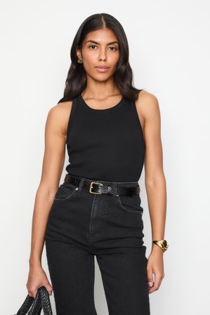 CAMILLA PIHL - Pia Rib Singlet - Black SizeXXL