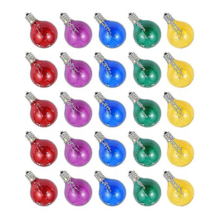 25 stk. G40 Tungsten Lyspære Erstatning 5 Farger 7w 220-240v Globe Pære E12 Sokkel Lyspærer For P