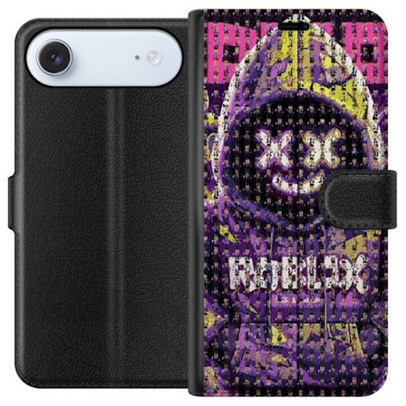 Kompatibelt Plånboksfodral till Apple Apple iPhone 17 Air Roblox huvtröja designad med hundratals små Roblox-figurer, kreativ mosaikdesign i lila o