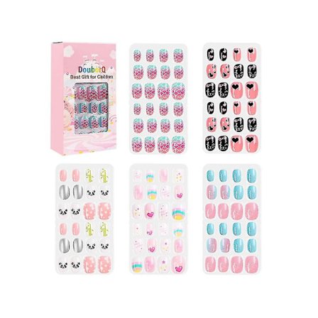 Douborq 120 Dele Børnenegle og Kunstige Negle Sæt