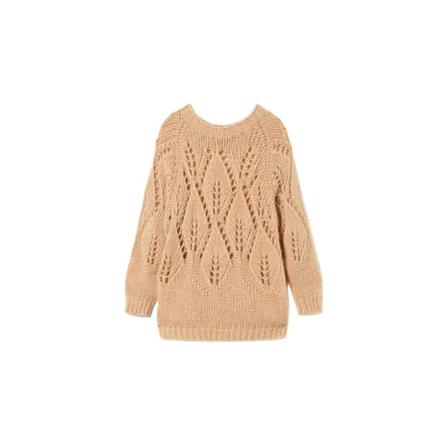 Twinset, Round-neck Knitwear Beige, Dames, Maat:S