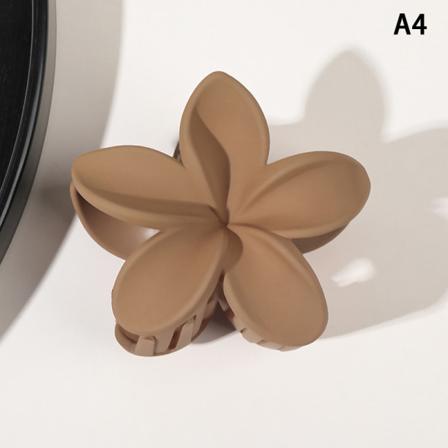 Nye Matte Flower Claw Clips Kvinder Hårklør Floral e Girls Hai A4