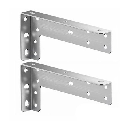 Kraftiga konsoler till flytande möbler 31,2cm 2-pack - Rostfritt Stål