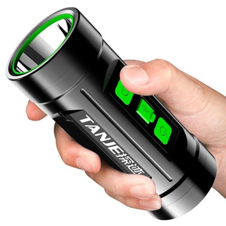 LED-taskulamppu USB -ladattava valonheitin