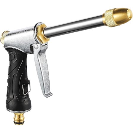 Hageslange Spray Gun, Metall Vannpistol Sprinkler Høytrykks Vann Slange Rør Spray Gun for Bil Kjæledyr Vask, Vanning Plen og Hage