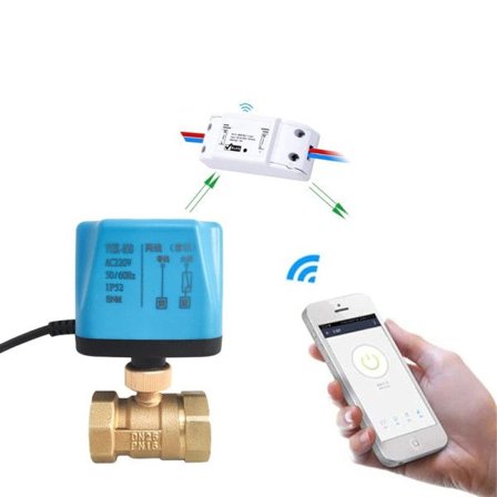 Smart Motorisert Ball Ventil Timing Vann Smart Switch Elektrisk Ventil med Smart Life Alexa Alice Google Home