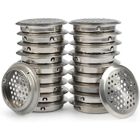 50 stk. Ventilationsgitter Rustfrit Stål Ventilationshul