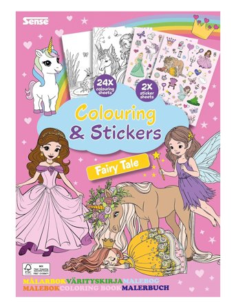 Sense | Målarbok Sagovärld M Stickers Fsc | ONE SIZE