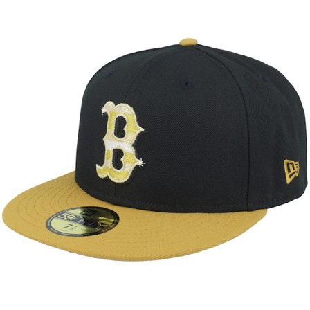 New Era - MLB Černá fitted Kšiltovka - Boston Red Sox 59FIFTY Day Black/Gold Yellow Fitted @ Hatstore
