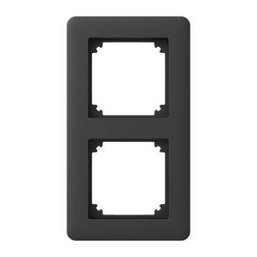 Schneider Electric Exxact Kombinationsram 2 fack, antracit, Strömbrytare & vägguttag