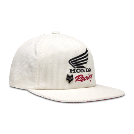 Casquette FOX Honda Ajustable Blanc Réglable