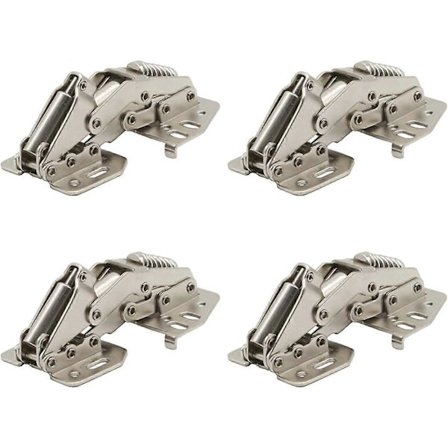 90 Graders Kabinetklaphængsler med Hydraulisk Dæmper til Køkken Campingvogn Autocamper Kabinetsdøre Garderobeskabsdør Foldehængsel 4 Stykker