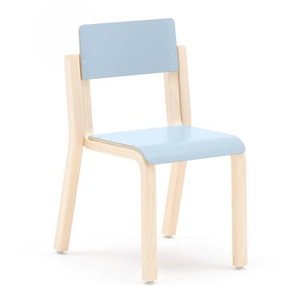 Kinderstuhl DANTE, H 350 mm, Birke, Laminat blau