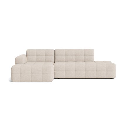 Paris chaiselong sofa, venstrevendt, open end - Aragon Beige - 282x162x77cm - Stilfuld sofa med komfortabel PU skum polstring & Bøge ramme - Perfekt 