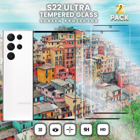 2 Pack Samsung S22 Ultra - 9h Härdat Glass - 3d Super Kvalitet