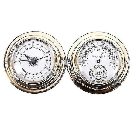 Nyt termometer Hygrometer Barometer Ure Ur 2 Hele Sæt Vejrstation Måler