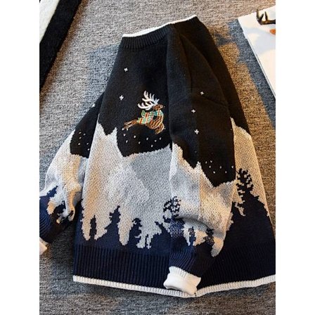 Japansk tröja herr vinter trend high-end stickad tröja