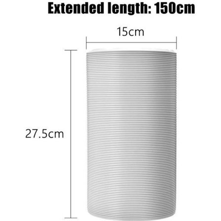 (Hvit) TEMPSA - Eksosslange for bærbar klimaanlegg - Ø 15cm - 150cm - Hvit