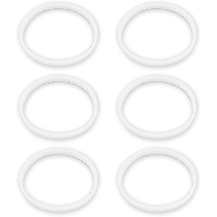 6 Pak Gummipakninger Udskiftningssæl Hvid O-Ring til Ninja Juicer Blender Kopper Udskiftningsdele (FMY)