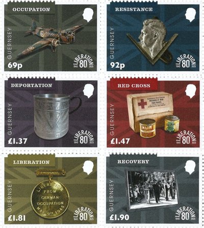 Guernsey - Sejrsdagen 80 år - Postfrisk sæt 8v