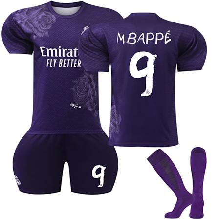 2024-2025 Real Madrid Special Co-branded Edition barnfotbollströja nr 9 Mbappé-WELLNESS 26