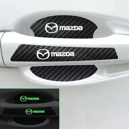 8 st självlysande bildörrhandtag skåldekaler Hög stretchig skåldekal lämplig för Mitsubishi