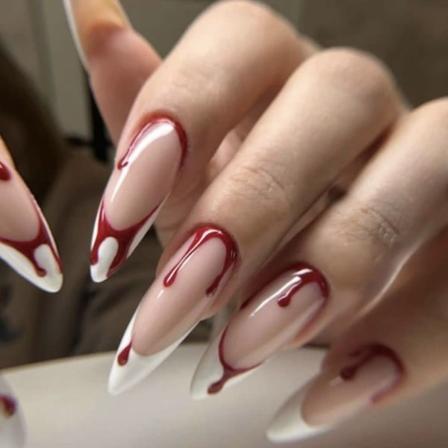 Almond Fake Nails Halloween tekokynnet 1 1 1