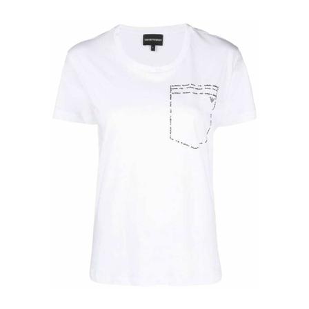 Emporio Armani T-Shirts vit, Dam, Dam, Storlek: M