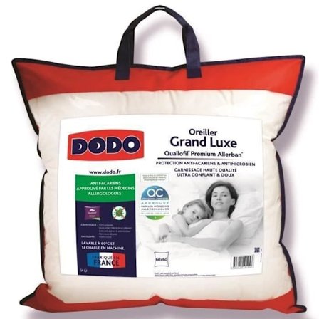 DODO Kudde Grand luxe Quallofil Allerban 60x60 cm vit