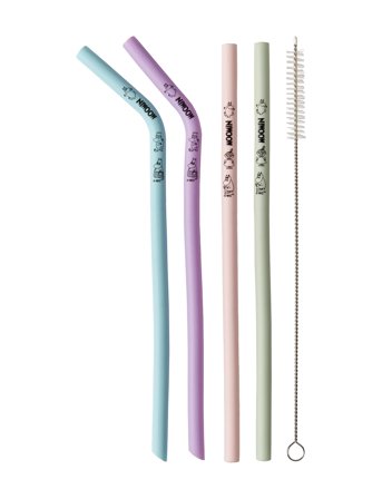 Dsignhouse Moomin Silicone Straw Set - Multi/patterned - ONE SIZE