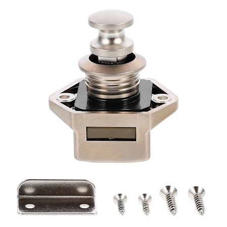 1 Suite Auton Lukituspainike Avaimeton RV Kaapin Laatikon Kaapin Painonappi Lukko Salpa Nuppi (5X5X4CM, Hopea)