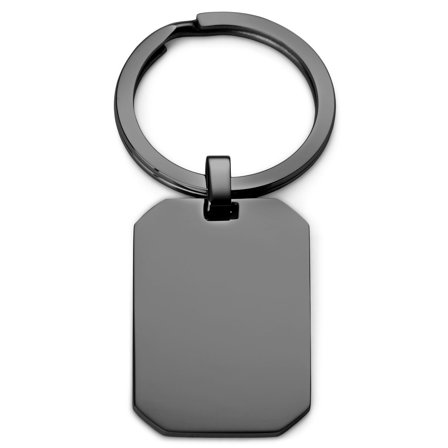 Gunmetal Stainless Steel Keyring for Men - Keychains