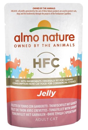 Almo Nature HFC Jelly Filetto di Tonno E Gamberetti Cibo Umido