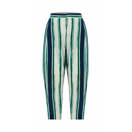 Chloé, Cropped Striped Tapered Pants Zielony, Kobieta, Rozmiar: M