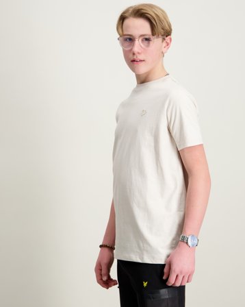Lyle & Scott Linen Blend T-shirt Beige T-shirts Jongens - Kids Brand Store