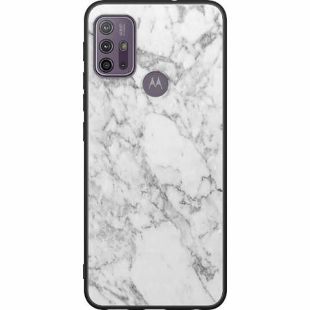 Motorola Moto G10 Svart Skal Marmor Vit