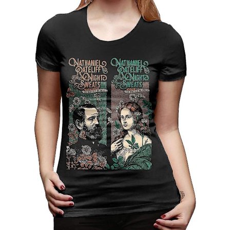Nathaniel Rateliff & The Night Sweats T-shirt bomull T-shirt dam Mode O-hals Kortärmad Teesadult, S-3xl