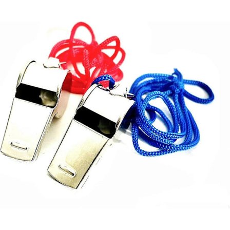 2 X Sportfløjte med snor til dommere, fodbold, idrætsdag, voksne