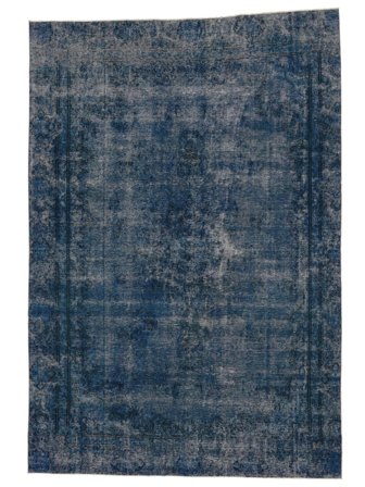 Colored Vintage Vloerkleed 257X372 Zwart/Donkerblauw Groot Wol, Turkije