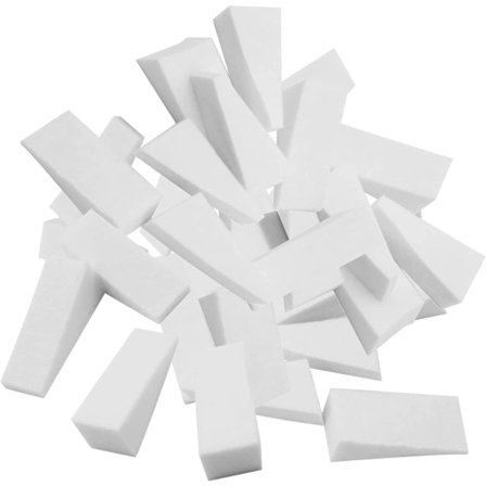 Valkoinen - 30 kappaleen meikkisienet, kolmionmuotoiset meikkisienet, Trian