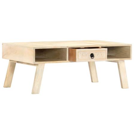 Vidaxl Soffbord 100x60x40 Cm Massivt Mangoträ Beige