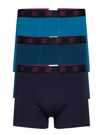 Cr7 Basic, Trunk, 3-Pack. Boksershorts Blå CR7*Betinget Tilbud