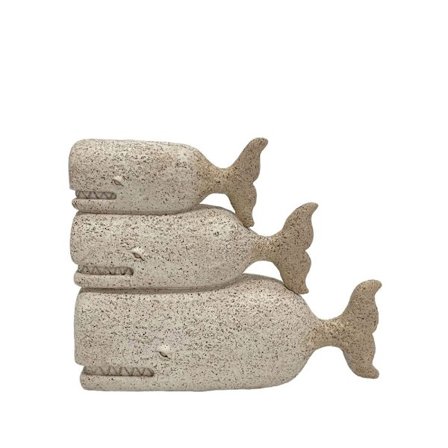 Dekorativ polyresinfisk, beigebrun, 22,7x8,2x17,6 cm