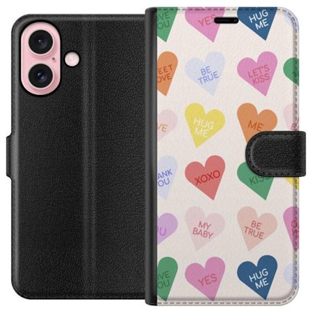 Yhteensopiva Lompakkokotelo Apple Apple iPhone 16 Karkkisydämet