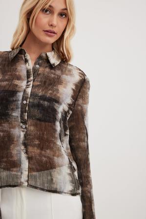 NA-KD Trend Chemise structurée à imprimé - Chemises - Multicolore - EU 32